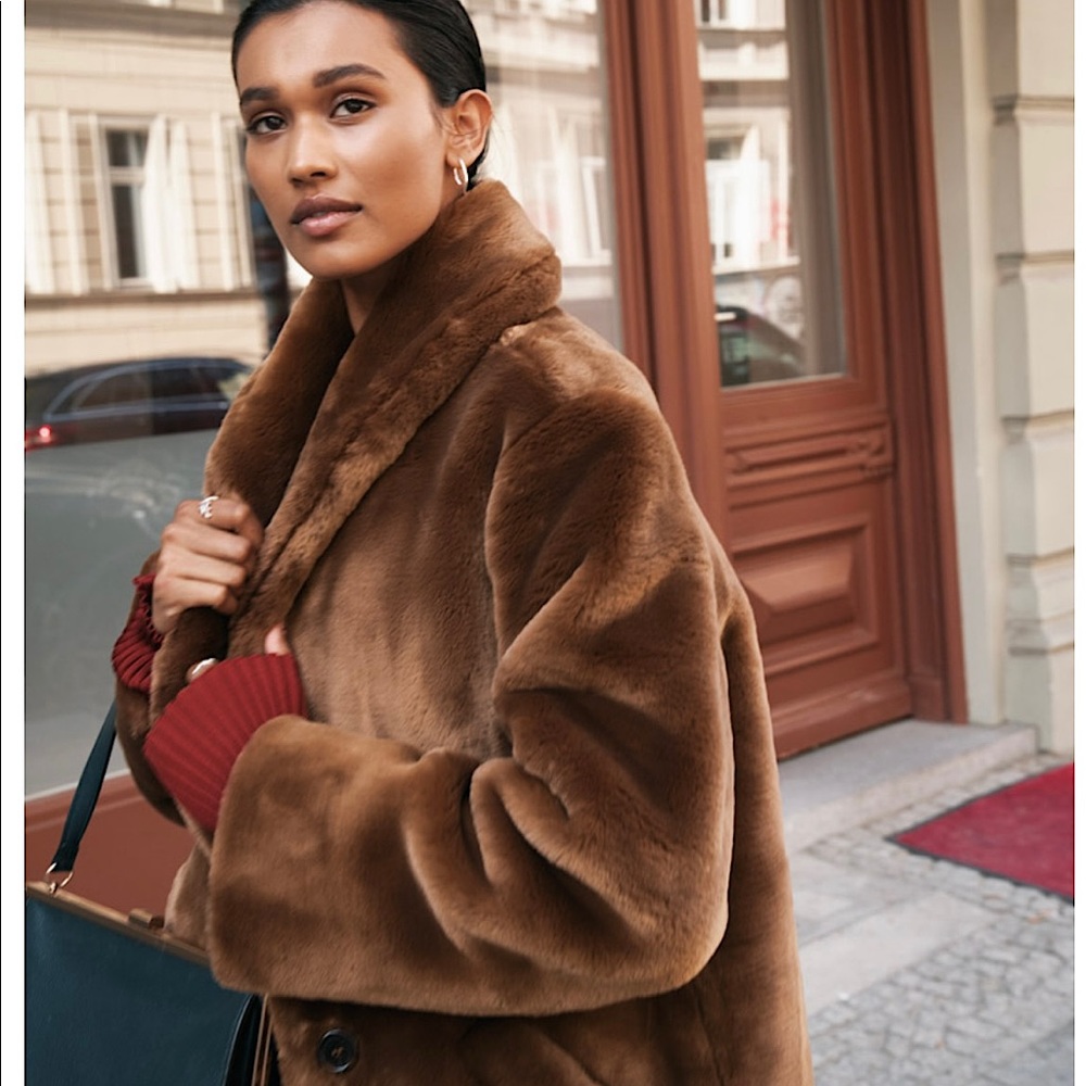 NWT And & Other Stories Faux Fur Jacket - US 4 EUR 36 size S